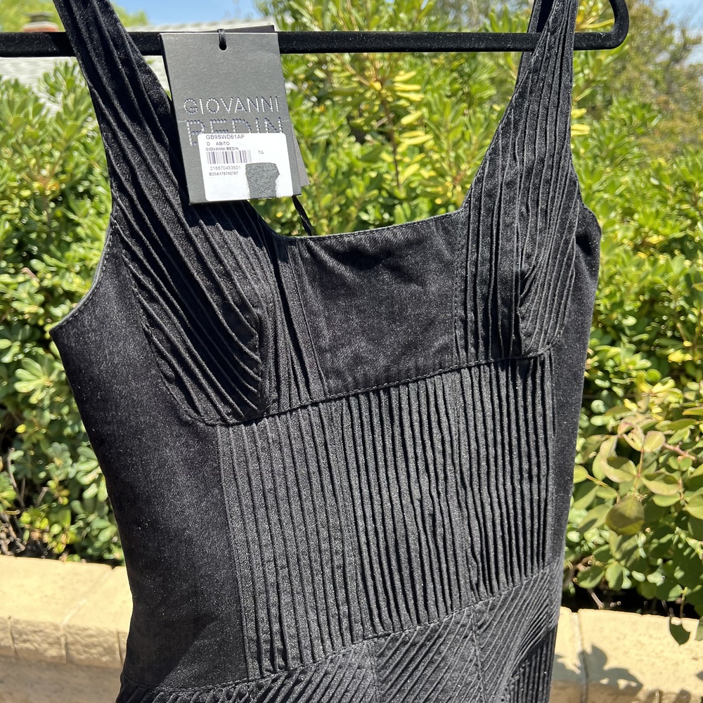 Giovanni Bedin Dress Structured Black Mini Size 40 US 4 6 Small NWT 2300 MSRP - Picture 6 of 9